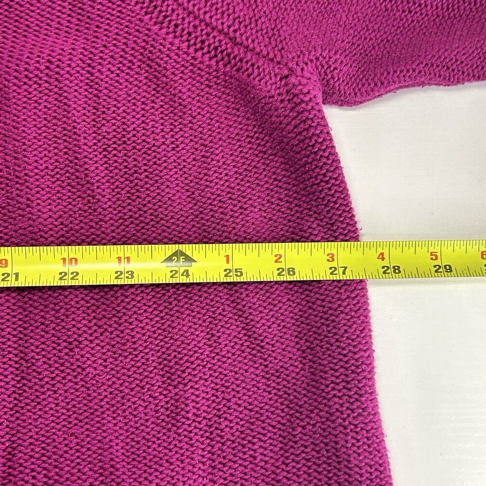 Lands' End Cardigan Womens 3X Chunky Cable Knit Pink 100% Cotton 3 Button - Picture 6 of 8